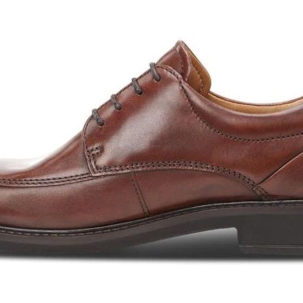 Ecco Holton Apron Toe Tie Cognac Men's 43/9-9.5 - Picture 11 of 12